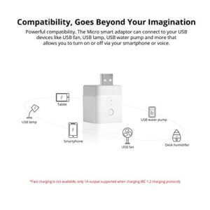 SONOFF Micro-CFH 5V USB Smart WiFi Adaptor for Type A USB Devices, Works with Alexa and Google Home-A Certified for Humans Device