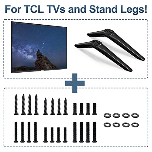 TV Stand Screws and Washers for TCL TV Stand Legs Screws Kit for 32S305 32S301 32S4610R 40S305 40S330 40FD5406 43S325 43S405 50S425 50S535 50S446 55S434 55S425 55S421 Universal TV Stand Screws