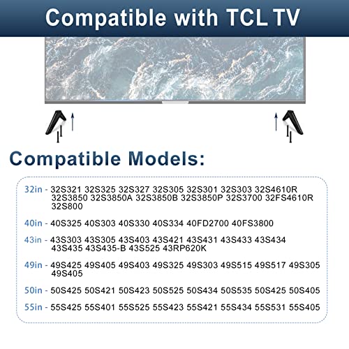 TV Stand Screws and Washers for TCL TV Stand Legs Screws Kit for 32S305 32S301 32S4610R 40S305 40S330 40FD5406 43S325 43S405 50S425 50S535 50S446 55S434 55S425 55S421 Universal TV Stand Screws