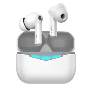 HECATE GM3 True Wireless Earbuds -60ms Low Latency - PixArt Bluetooth 5.2 Auto Pairing - IP55 Water Proof-Touch Enabled-White