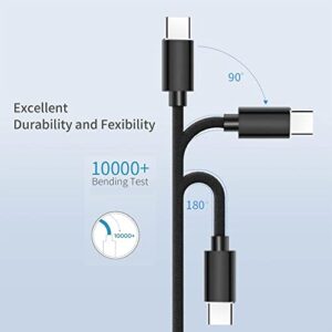 3FT Mini USB to USB-C Cable, USB 2.0 Type C to USB Mini B 5 Pin Charging Cord Braided Support Charge & Sync Compatible with PS3 MP3 Player Dash Camera GPS Hero 3+, USB-C to USB Mini Cable Black