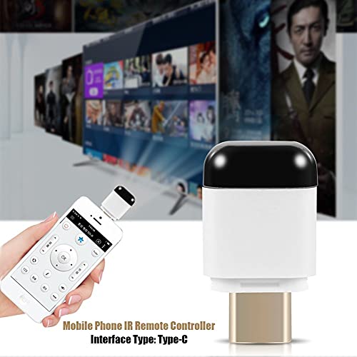 Universal Mini Smart IR Remote Controller, Smart Android Mobile Phone Infrared Control for TV/DVD Player/Set-Top-Box/Air Conditioner/Projector/Light/Fan/Refrigerator and More (Type-C)