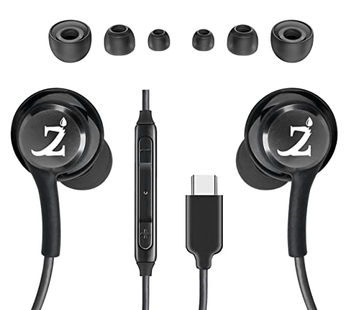 PRO Stereo Headphones Compatible with Your Samsung Galaxy S20/FE/Ultra/S20+/5G/Fan Edition/Plus with Hands-Free Built-in Microphone Buttons + Crisp Digital Titanium Clear Audio! (USB-C/PD)