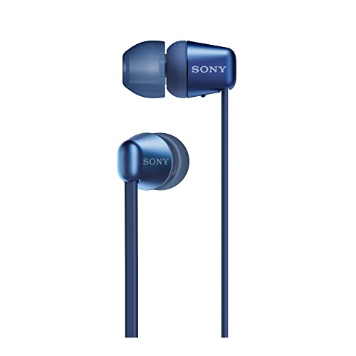 Sony WI-C310 Wireless in-Ear Headphones (Blue) with Knox Gear Earbud Tips with Case Bundle (2 Items)
