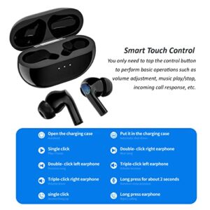 Awker A50 True Wireless Earbuds in Ear Bluetooth 5.1 Earphones Headphones, Touch Control with Charging Case, Built in Mic, Waterproof, TWS HiFi Stereo for Sport (Black)