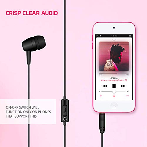 Work Pro Mono Earbud Hands-Free for Motorola One 5G/Edge/Edge+/Razr 2020/Z Flip/Z Play/Moto with Built-in Microphone and Crisp Clear Safe Audio! (3.5mm / 3.5ft Length Cable)