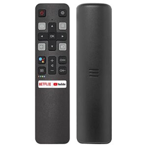 rc802v fnr1 voice remote control for tcl all android 4k uhd smart televisions tvs replacement with netflix and youtube keys