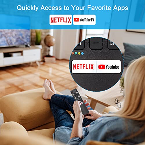 RC802V FNR1 Voice Remote Control for TCL All Android 4K UHD Smart Televisions TVs Replacement with Netflix and YouTube Keys