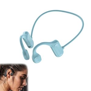 monkpear bone conduction headphones – waterproof bluetooth wireless headset, 2023 upgraded open-ear wireless bluetooth sport headphones, waterproof headset for running workouts cycling (blue)