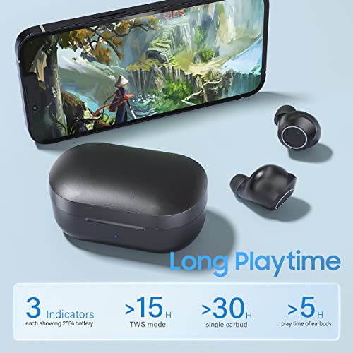 Cotogni P6 Wireless Earbuds Bluetooth 5.3 Headphones Touch Control with Stereo Earphones in-Ear Built-in Mic Headset Premium Deep Bass for Sport
