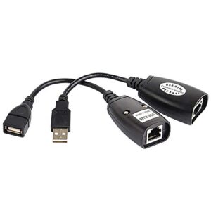 OUOU USB 2.0 to RJ45 Adapter RJ45 LAN Cable Extension Cable USB Extender Over Cat5/Cat5e /Cat6 Cable