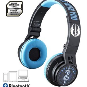 Star Wars Ep 9 Kids Headphones Bluetooth Wireless with Microphone Safe Listening Rechargeable Battery Adjustable Kids Headband for School Packaging