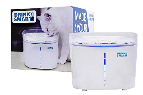 Felix & Fido Drinksmart Pet Water Fountain- Smart App Controlled Water Dispenser for Dogs and Cats- Remote Control- Water Level Monitor and Alert- 70 Oz. 2 L Capacity- Super Quiet- Sleek Design