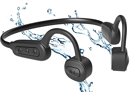 Taiyoko Bone Conduction IP68 Waterproof Bluetooth 5.0 Headphones Open-Ear Sport Wireless Headset with MP3 Play Swimming Headphones Up to 6-8H Playtime