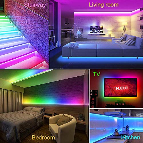 KORJO Dream Color LED Strip Lights, 32.8ft/10M Bluetooth LED Chasing Light with APP, 12V 300 LEDs 5050 RGB Color Changing Rope Light Kit, Flexible Led Strip Lighting for Home Kitchen