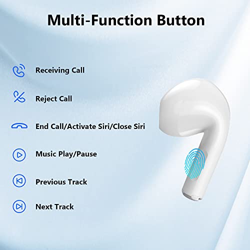 DeLUX True Wireless Earbuds DT7, Built Mic Deep Bass Ear Buds with BT 5.0, 25H Playtime, IPX4 Waterproof, Touch Control in-Ear Earphones for iPhone and Android