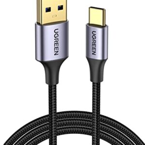 UGREEN USB C Cable 3.0 Fast Charging, 5Gbps Fast Data Transfer USB A to USB C Cable, Nylon Braided Type C Charger Compatible with Galaxy S10/S10+, LG V60/V50/G8, iPad Mini 6, PS5, Switch etc. 3.3FT