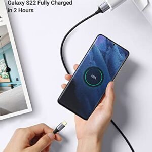 UGREEN USB C Cable 3.0 Fast Charging, 5Gbps Fast Data Transfer USB A to USB C Cable, Nylon Braided Type C Charger Compatible with Galaxy S10/S10+, LG V60/V50/G8, iPad Mini 6, PS5, Switch etc. 3.3FT