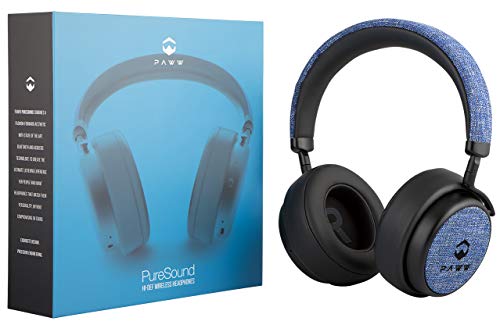 Paww PureSound Headphones - Over The Ear Bluetooth Fashion Headphones – Hi Fi Sound Quality Longer Playtime - for Calls Movies & More (Nautical Blue)