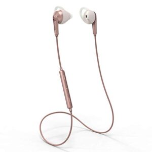 urbanista chicago bluetooth sports earphones, high performance, ipx4 rated water resistant, call-handling with microphone, sport carry pouch, rose gold