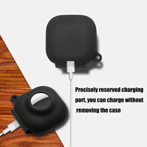 [2 Pack] 2 in 1 Case for Beats Fit Pro in-Ear Bluetooth Earbuds with Airtag Holder, Premium Soft Skin Cover Shock-Absorbing,Anti-Scratch Protective Case with Keychain