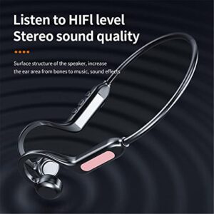 Bluetooth 5.3 Headset Wireless Ear Mounted Sports LED Digital Display Conduction Bluetooth Headset Headphones for Sports