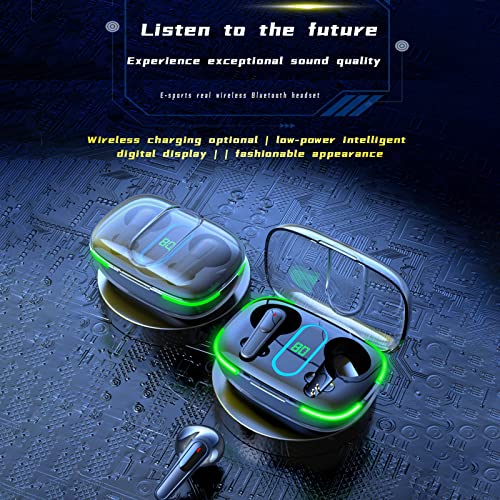 Wireless Bluetooth Earbuds, in-Ear Noise Reduction Bluetooth Earphones, Built-in Mic, Smart Waterproof Sport Headphones for iOS Android, with Digital Display Case