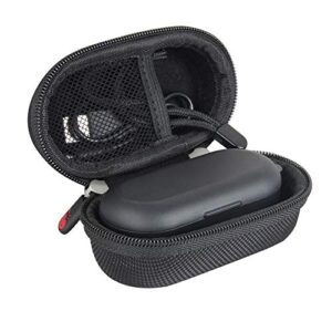 hermitshell hard travel case for tozo t10 tws bluetooth 5.0 earbuds true wireless stereo headphones (black)