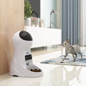 Iseebiz Smart Pet Feeder, Automatic Cat Dog Feeder, 3L WiFi App Control Food Dispenser, 8 Meals Per Day, Voice Record Remind, Portion Control, Timer Programmable, IR Detect, for Medium Small Cats Dog