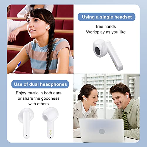 Hoseili 2023new editionBluetooth Headphones.Bluetooth 5.2 Wireless Earphones in-Ear，LED Power Display IPX7 Waterproof Band Microphone Touch Control Portable Charging Case for iOS Android PC. YJA3