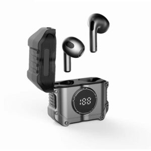 bluetooth headphones v5.3 wireless earbuds 65hrs standby battery life with wireless charging case & led power display deep bass ipx7 waterproof earphones microphone stereo headset for iphone & android