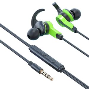 ocuhome earbuds, earbud headphones with microphone, universal 3.5mm /type-c wired earphone in-ear stereo sound sport headset with mic for various mobile phones green a