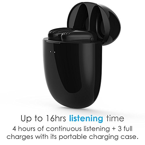 NuForce Optoma BE Free8 Truly Wireless Premium Earphones with 16h Battery Life, AAC+aptX, SpinFit Ear Tips and Charging case