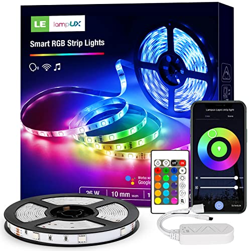 LE Smart LED Strip Lights, Music Sync Color Changing LED Tape Light, 16 Million Colors LED Lights for Bedroom, Home, Kitchen, TV, Party and Festivals