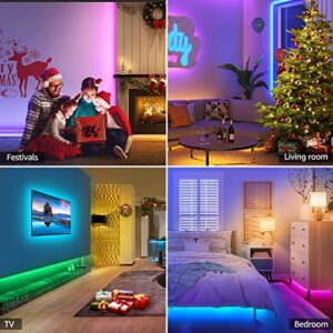 LE Smart LED Strip Lights, Music Sync Color Changing LED Tape Light, 16 Million Colors LED Lights for Bedroom, Home, Kitchen, TV, Party and Festivals