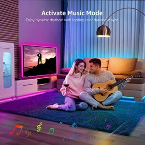 LE Smart LED Strip Lights, Music Sync Color Changing LED Tape Light, 16 Million Colors LED Lights for Bedroom, Home, Kitchen, TV, Party and Festivals