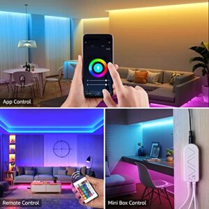 LE Smart LED Strip Lights, Music Sync Color Changing LED Tape Light, 16 Million Colors LED Lights for Bedroom, Home, Kitchen, TV, Party and Festivals