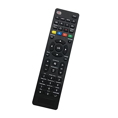 Universal TV Remote Control for Samsung, Sharp, LG, Sony, Panasonic, Toshiba, HAIER, Philips, TCL, Hitachi, Hisense Smart TV with Netflix