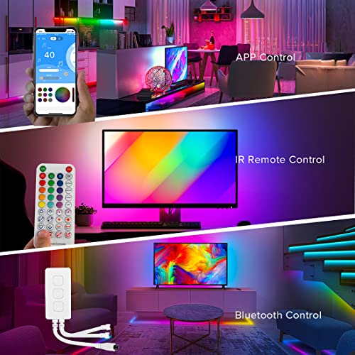 BTF-LIGHTING WS2812B WS2811 SM16703 UCS1903 Bluetooth SP611E Sync Music Controller Timer Mode with Dual Signal Output 600pixels/port for LED Module Pixel Strip Light APP/3Key Button/IR Remote Control