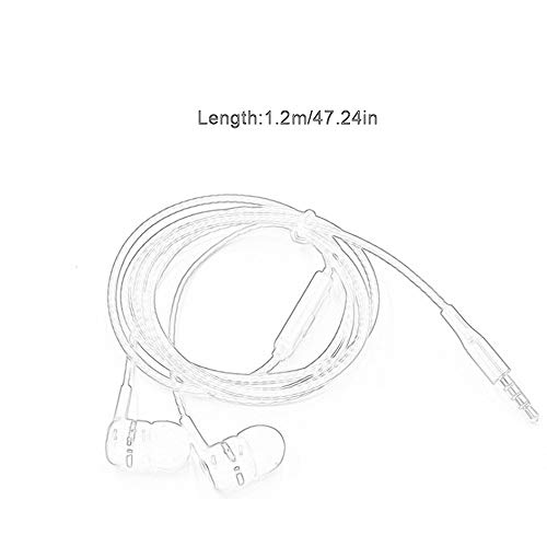 Tatoonly Superjiuex Simple Universal in-Ear Headphones Inline Computer Phone with Wheat Headset Wire Headset Earphone V4.2 Stereo