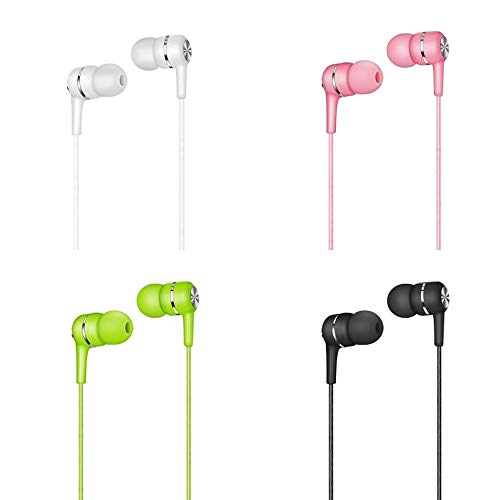 Tatoonly Superjiuex Simple Universal in-Ear Headphones Inline Computer Phone with Wheat Headset Wire Headset Earphone V4.2 Stereo