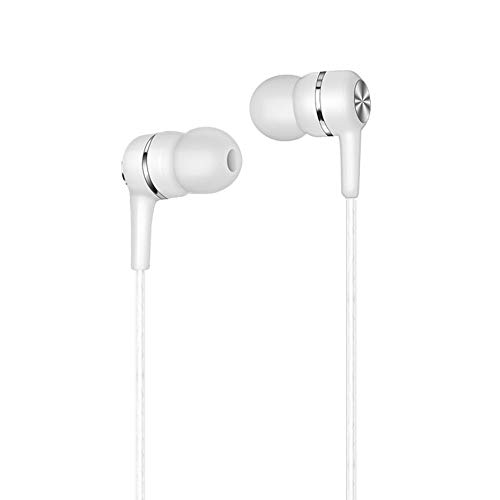 Tatoonly Superjiuex Simple Universal in-Ear Headphones Inline Computer Phone with Wheat Headset Wire Headset Earphone V4.2 Stereo