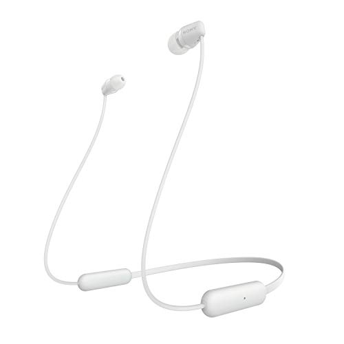 Sony WI-C200 Wireless in-Ear Headset/Headphones with mic for Phone Call, White (WIC200/W)