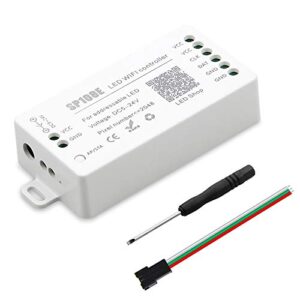 alitove ws2812b ws2811 ws2801 led wifi controller, ios android app wireless remote control dc 5v~24v sp108e for sk6812 sk6812-rgbw ws2812 ws2813 ws2815 al2815 digital addressable rgb led pixels strip