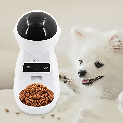 Alla Pets Dogs and Cats Feeder, Smart Automatic Pet Feeder Food Bowl Tank 6L Auto Pet Dry Food Dispenser 1~39 Portions Meal for Small and Large Pets (Black)