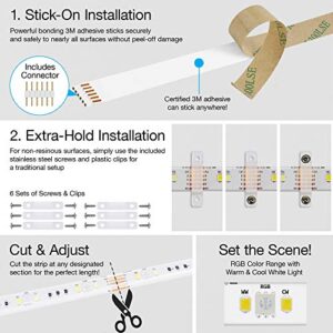 Geeni Prisma Plus Strip Smart Wi-Fi LED Strip Light Kit 9.8 ft, Indoor Outdoor Weatherproof, Brighter Colors and Tunable, Compatible with Alexa and Google Home Assistant