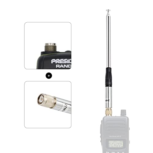 UAYESOK Telescopic 27MHz CB Antenna TNC Connector Upgrade for President Randy, Randy II FCC Handheld Cb Radio