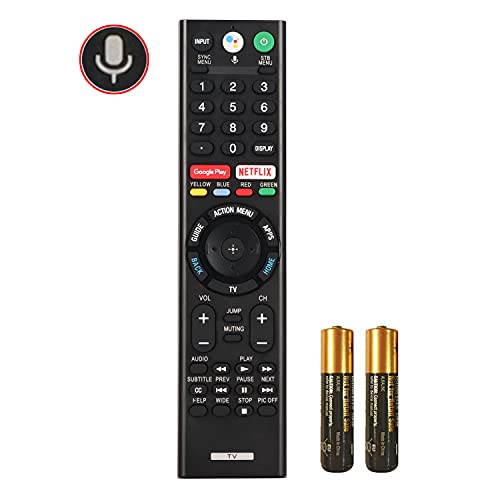 New RMF-TX300U Voice Remote Control Raplace RMF-TX200U RMF-TX201U, for Sony Smart TV LED 4K Ultra HDTV 149331811 XBR-75X940D XBR-55X930D XBR-65X930D XBR-75X850D XBR-55X850S with Two Batteries