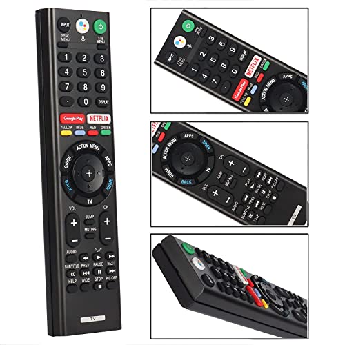 New RMF-TX300U Voice Remote Control Raplace RMF-TX200U RMF-TX201U, for Sony Smart TV LED 4K Ultra HDTV 149331811 XBR-75X940D XBR-55X930D XBR-65X930D XBR-75X850D XBR-55X850S with Two Batteries