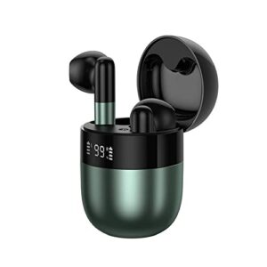 xmenha true wireless earbuds bluetooth ear buds for iphone android tws earbuds in ear headphones with microphone deep bass earphones for sport with long battery life portable small mini charging case